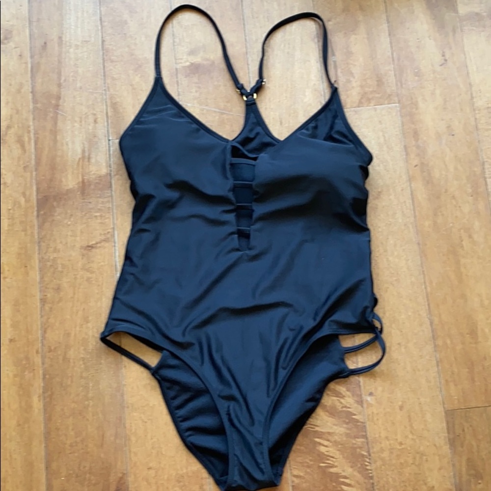 Black one piece swimsuit